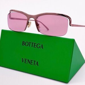 BOTTEGA VENETA BV1129S 005 Women Square Pink Sunglasses